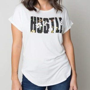 White Hustle top in XS, S, M, L and XL only $10